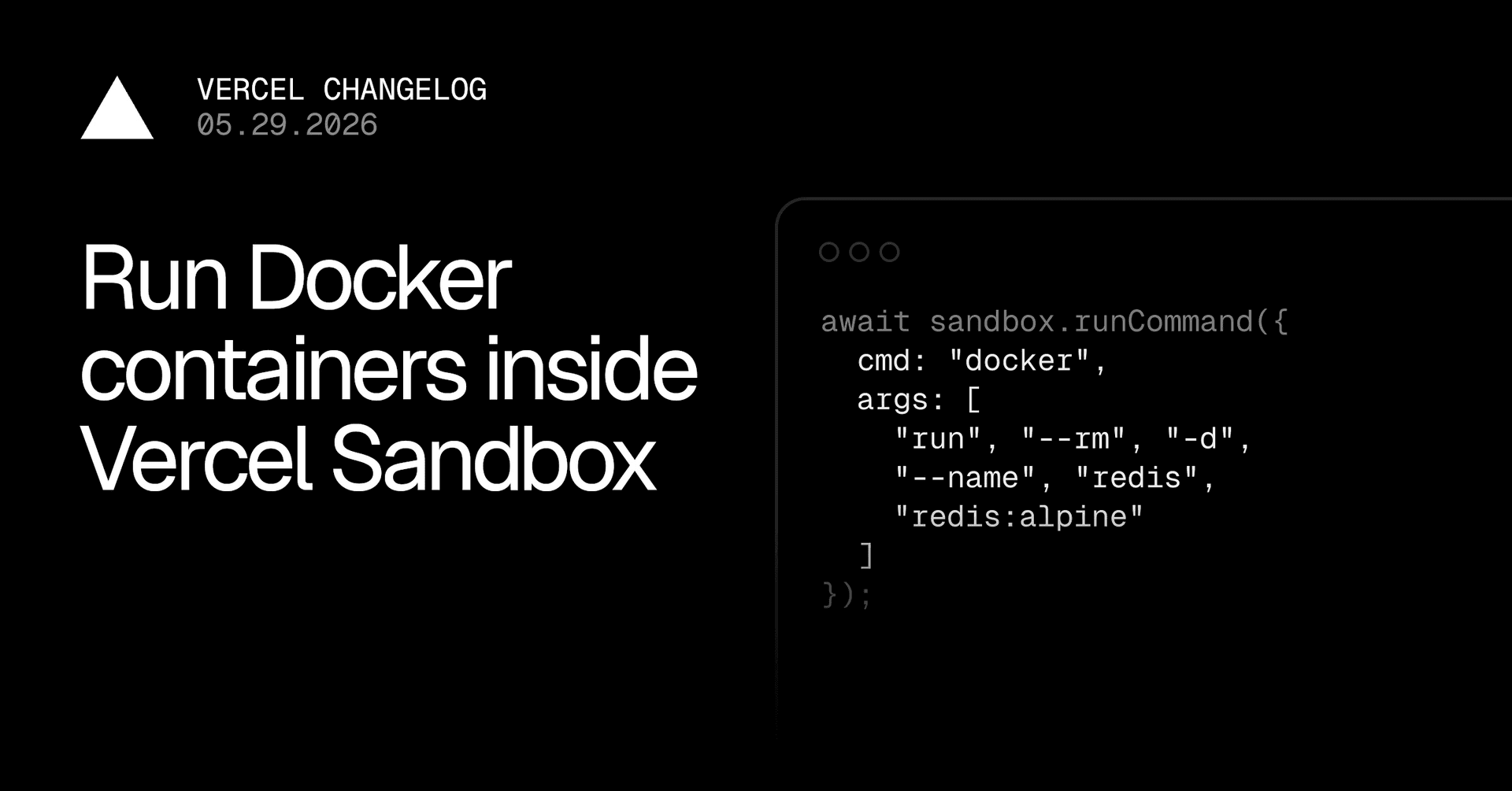 🚀 Vercel Sandbox vient de franchir une étape déci