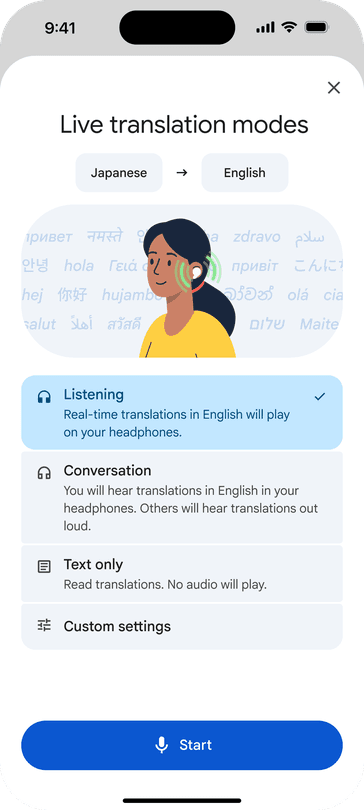 Avec **Google Translate**, vos écouteurs deviennen