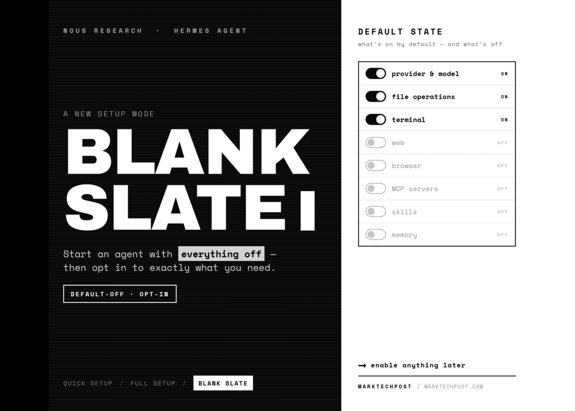 🧠 Hermes Agent lance un mode Blank Slate radicale
